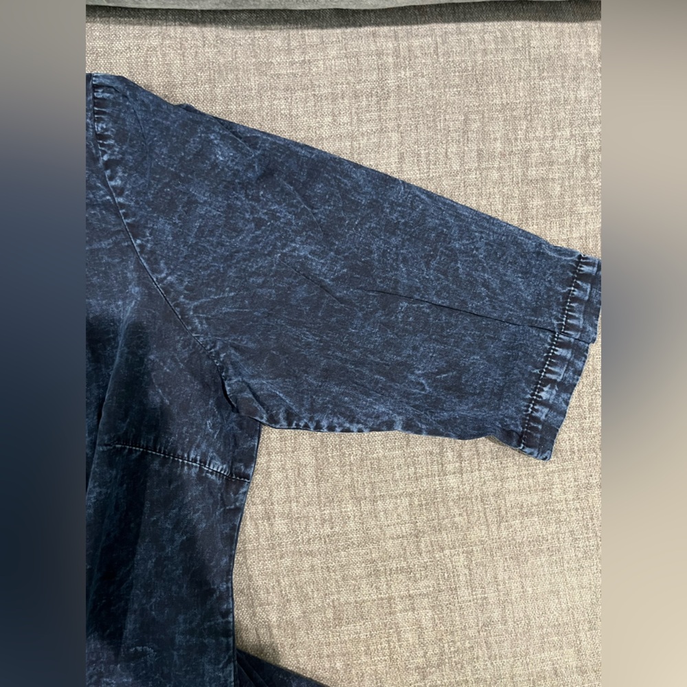Hard Tail  Blue Denim Midi Dress With 2 Pocket in Front Look Size L, NWOT - Picture 6 of 9
